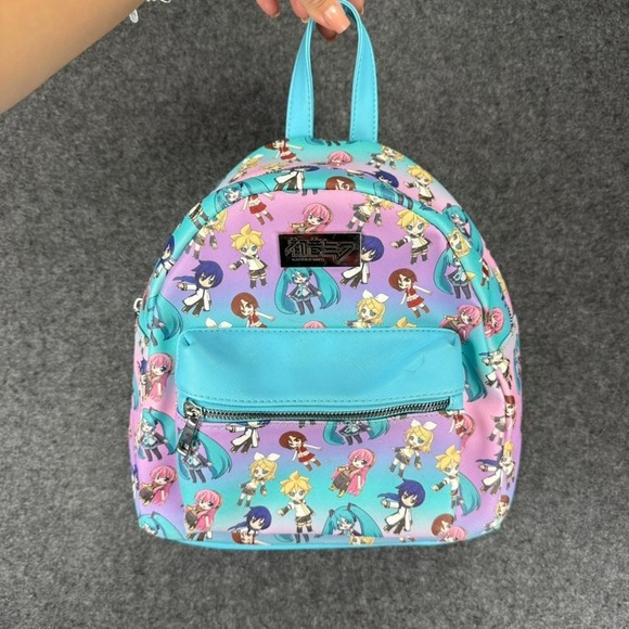 Hatsune Miku All Over Print Hombre Mini Backpack Anime Pastel Kawaii Cute - Picture 1 of 9
